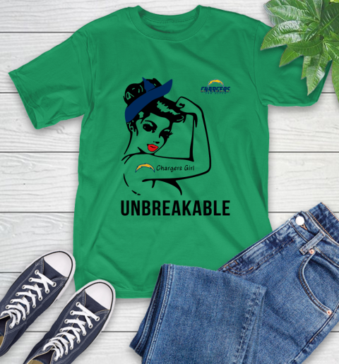 NFL San Diego Chargers Girl Unbreakable Football Sports T-Shirt 5