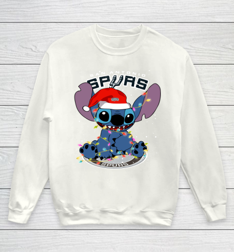 San Antonio Spurs NBA noel stitch Basketball Christmas Youth Sweatshirt