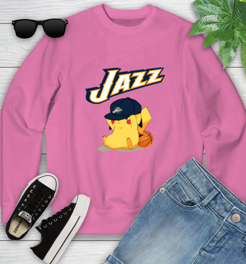 NBA Pikachu Basketball Sports Utah Jazz Youth Sweatshirt 7