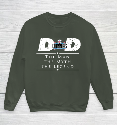 LA Clippers NBA Basketball Dad The Man The Myth The Legend Youth Sweatshirt 8