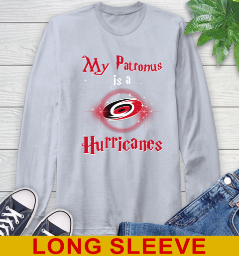NHL Hockey Harry Potter My Patronus Is A Carolina Hurricanes Long Sleeve T-Shirt 6