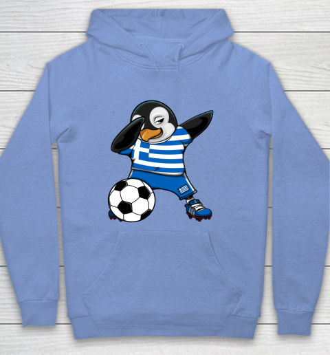 Dabbing Penguin Greece Soccer Fans Jersey Football Lovers Hoodie 7