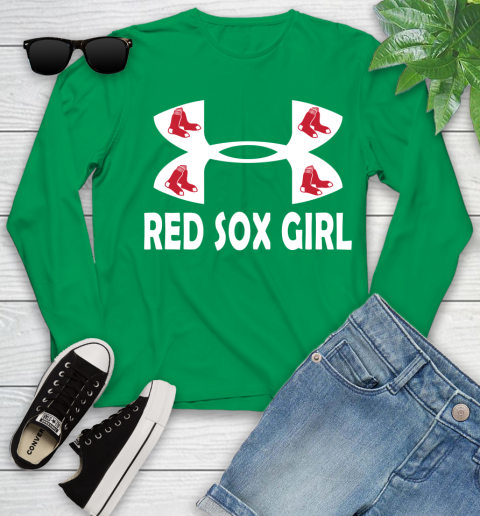 MLB Boston Red Sox Under Armour Baseball Sports Youth Long Sleeve 7