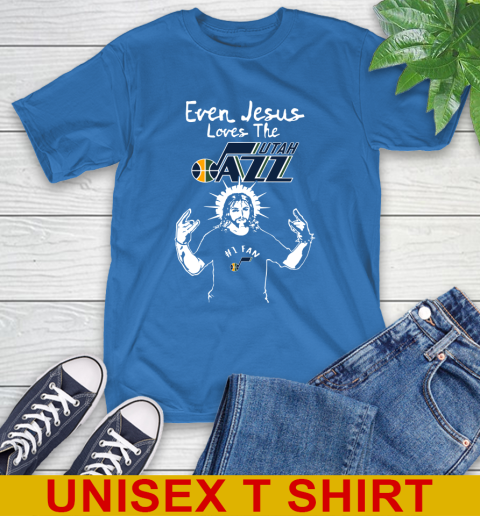 Utah Jazz NBA Basketball Even Jesus Loves The Jazz Shirt T-Shirt 11