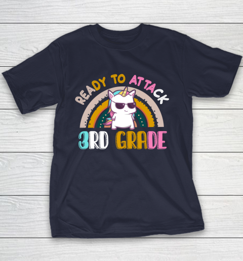 Back to school shirt Ready To Attack 3rd grade Unicorn Youth T-Shirt 10