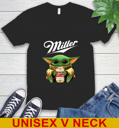 Star Wars Baby Yoda Hugs Miller High Life Beer Shirt 50