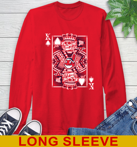 Cleveland Indians MLB Baseball The King Of Spades Death Cards Shirt Long Sleeve T-Shirt 12