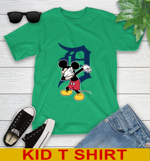 Detroit Tigers MLB Baseball Dabbing Mickey Disney Sports Youth T-Shirt 6