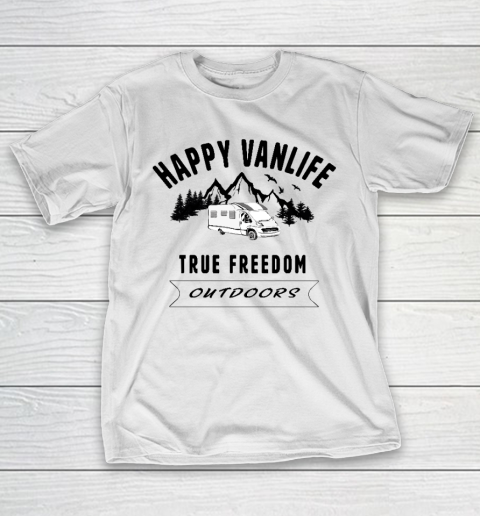 Happy VanLife Camping True Freedom Outdoors T-Shirt