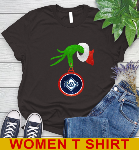 Tampa Bay Rays Grinch Merry Christmas MLB Baseball Women's T-Shirt 8