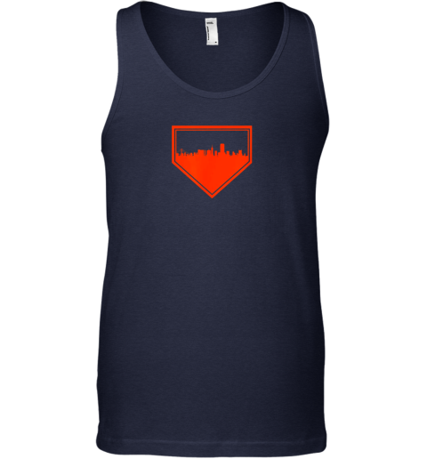 n6ew san francisco baseball home plate vintage sf skyline unisex tank 17 front navy