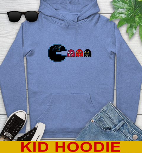 Carolina Panthers NFL Football Pac Man Champion Youth Hoodie 12