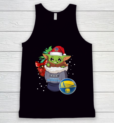 Golden State Warriors Christmas Baby Yoda Star Wars Funny Happy NBA Tank Top