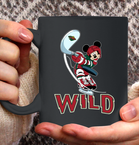 NHL Hockey Minnesota Wild Cheerful Mickey Mouse Shirt Ceramic Mug 11oz