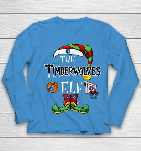 Minnesota Timberwolves Christmas ELF Funny NBA Youth Long Sleeve 5