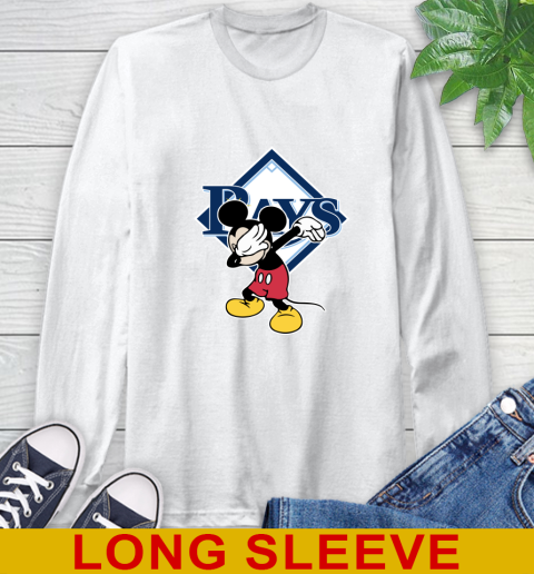 Tampa Bay Rays MLB Baseball Dabbing Mickey Disney Sports Long Sleeve T-Shirt