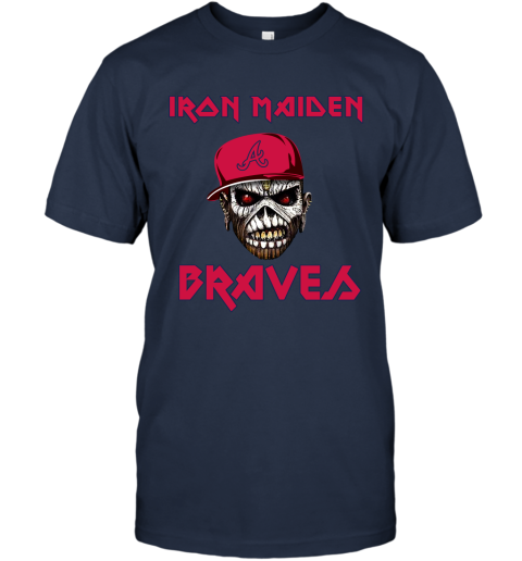 MLB Atlanta Braves Iron Maiden Rock Band Music Baseball Sports shirt