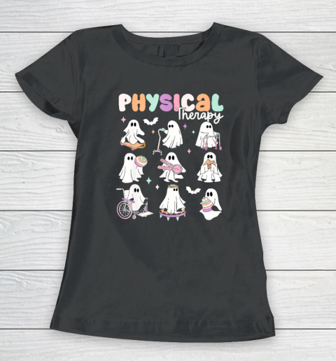 Cute Ghost Physical Therapy PT Physical Therapist Halloween Women's T-Shirt