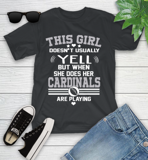 Arizona Cardinals NFL Football I Yell When My Team Is Playing Youth T-Shirt
