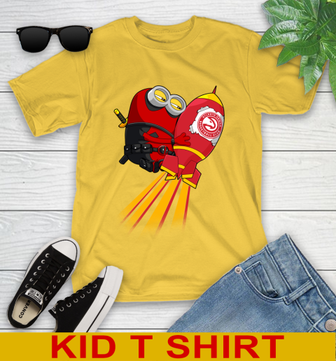 NBA Basketball Atlanta Hawks Deadpool Minion Marvel Shirt Youth T-Shirt 9