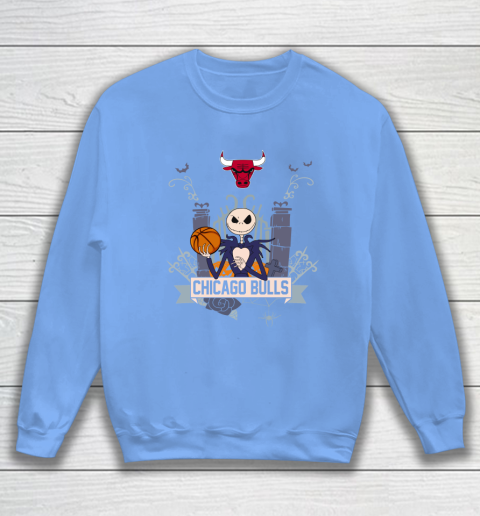 NBA Chicago Bulls Basketball Jack Skellington Halloween Sweatshirt 8