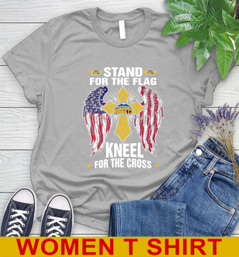 NBA Basketball Denver Nuggets Stand For Flag Kneel For The Cross Shirt Women's T-Shirt 5
