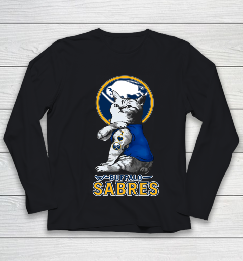 NHL My Cat Loves Buffalo Sabres Hockey Youth Long Sleeve