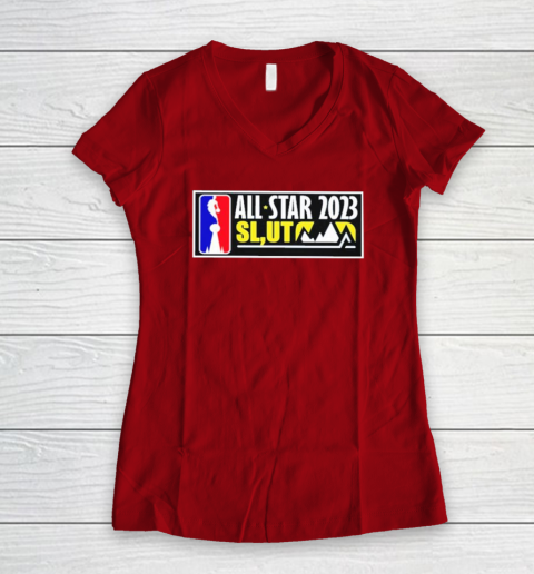 The NBA All Star 2023 SL UT Shirt Salt Lake Utah Women's V-Neck T-Shirt 6