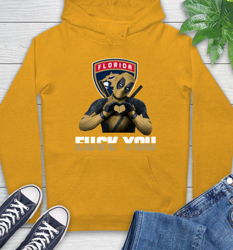 NHL Florida Panthers Deadpool Love You Fuck You Hockey Sports Hoodie 2