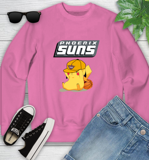 NBA Pikachu Basketball Sports Phoenix Suns Youth Sweatshirt 7