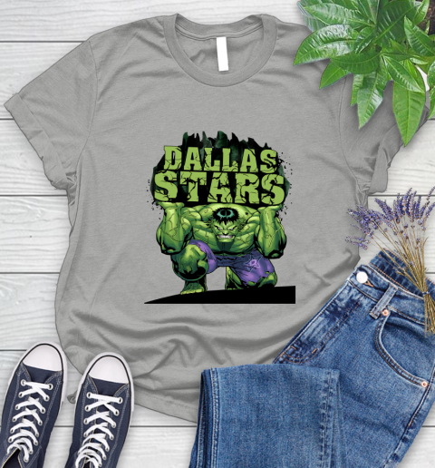 Dallas Stars NHL Hockey Incredible Hulk Marvel Avengers Sports Women's T-Shirt 10