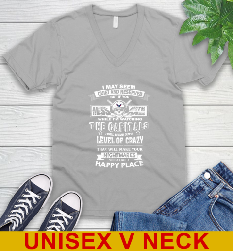 Washington Capitals NHL Hockey If You Mess With Me While I'm Watching My Team V-Neck T-Shirt 3