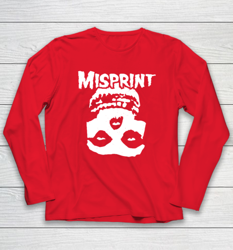 Misprint Skull Funny Misfit Long Sleeve T-Shirt - Image 7