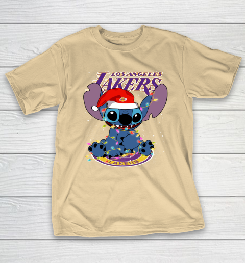 Los Angeles Lakers NBA noel stitch Basketball Christmas T-Shirt 5
