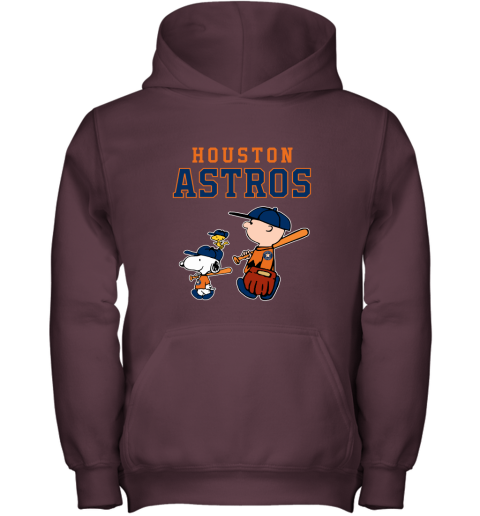 Houston Astros Let's Play Baseball Together Snoopy MLB Shirts Youth Hoodie 
