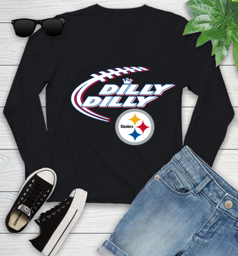 NFL Pittsburgh Steelers Dilly Dilly Football Sports Youth Long Sleeve 2