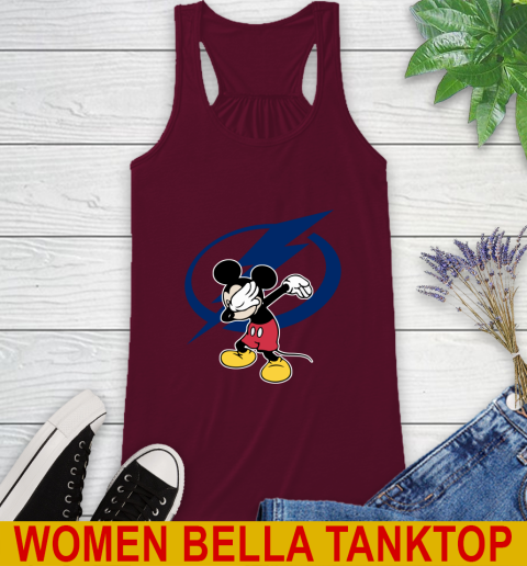 Tampa Bay Lightning NHL Hockey Dabbing Mickey Disney Sports Racerback Tank 3
