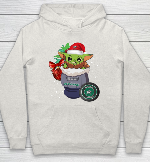 Dallas Stars Christmas Baby Yoda Star Wars Funny Happy NHL Hoodie 12