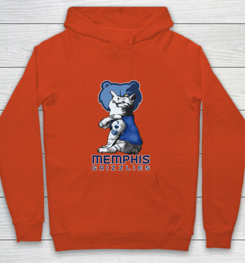 NBA Basketball My Cat Loves Memphis Grizzlies Youth Hoodie 3