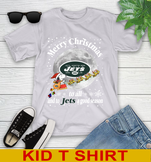 New York Jets Merry Christmas To All And To Jets A Good Season NFL Football Sports Youth T-Shirt 4