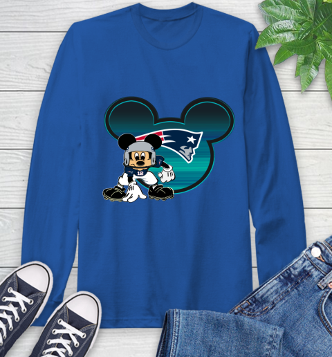 NFL New England Patriots Mickey Mouse Disney Football T Shirt Long Sleeve T-Shirt 9