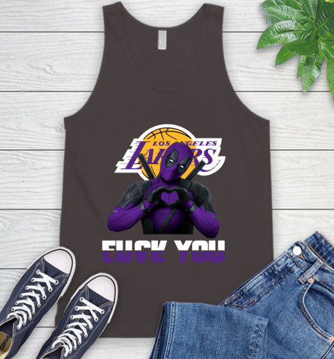 NBA Los Angeles Lakers Deadpool Love You Fuck You Basketball Tank Top 6