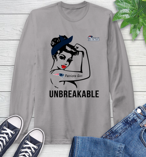 NFL New England Patriots Girl Unbreakable Football Sports Long Sleeve T-Shirt 4