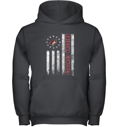 NHL American Flag Hockey Sports Arizona Coyotes Youth Hoodie