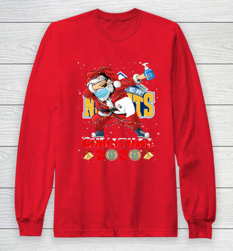 Denver Nuggets Funny Santa Claus Dabbing Christmas 2020 NBA Long Sleeve T-Shirt 7