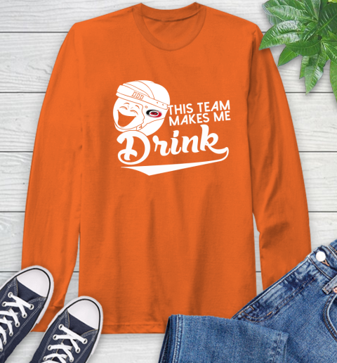 Carolina Hurricanes NHL Hockey This Team Makes Me Drink Adoring Fan Long Sleeve T-Shirt 4