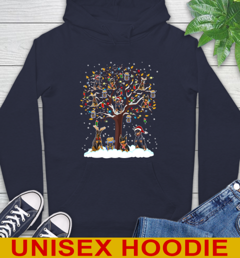 Doberman Pinscher dog pet lover light christmas tree shirt 15
