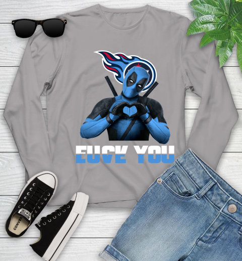 NHL Tennessee Titans Deadpool Love You Fuck You Football Sports Youth Long Sleeve 5