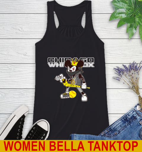 Chicago White Sox MLB Baseball Mickey Peace Sign Sports Racerback Tank 2