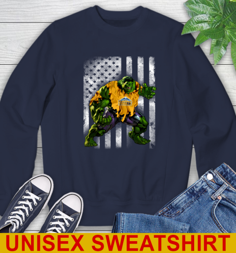 Denver Nuggets Hulk Marvel Avengers NBA Basketball American Flag Sweatshirt 2